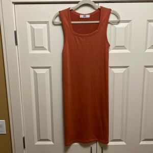 Madden NYC Square Neck Bodycon Maxi Orange/Rust Sexy Dress. NWOT. Sz Small